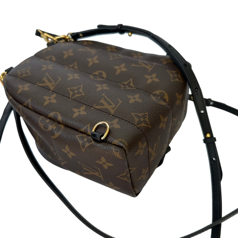 Authentic🥰Louis Vuitton Palm Springs Mini Backpack BB Crossbody Brown Monogram - Picture 5 of 12